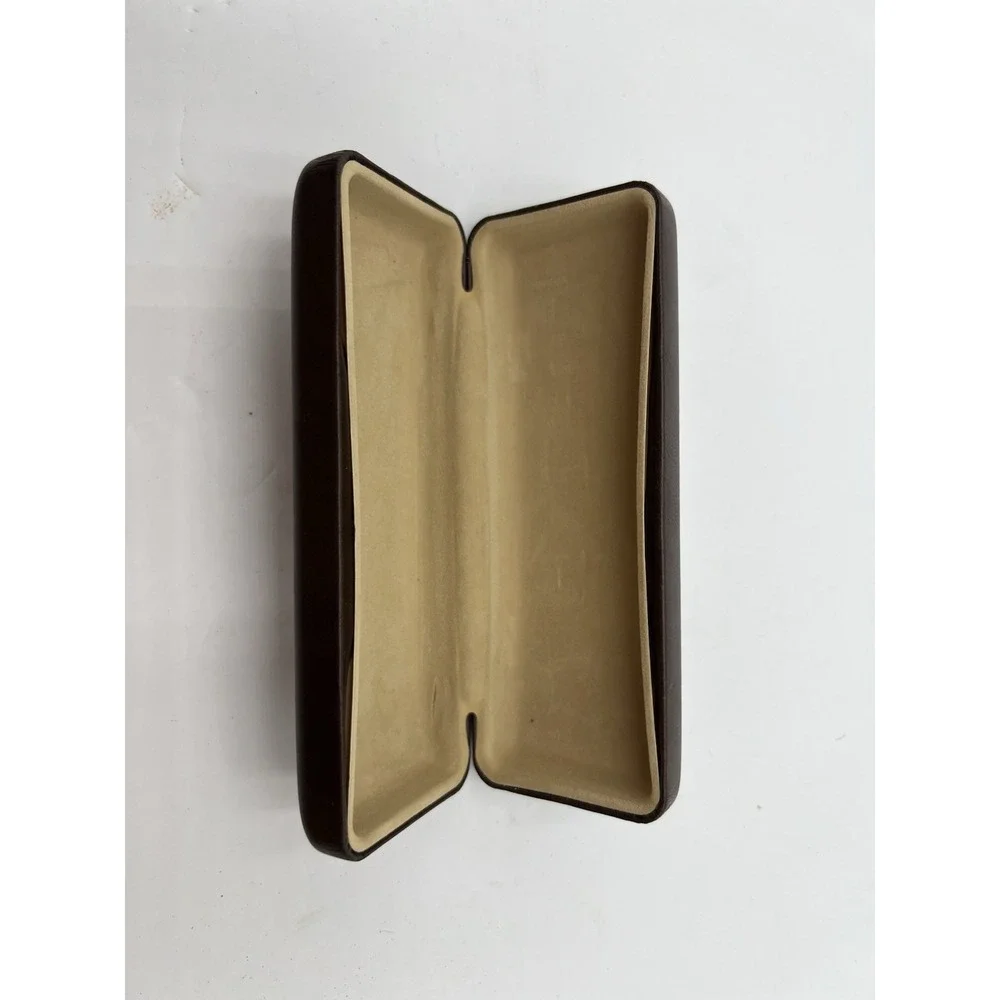 Vintage AutoFlex Flexon Marchon Hard Eyeglasses Case Brown Tan Interior Case